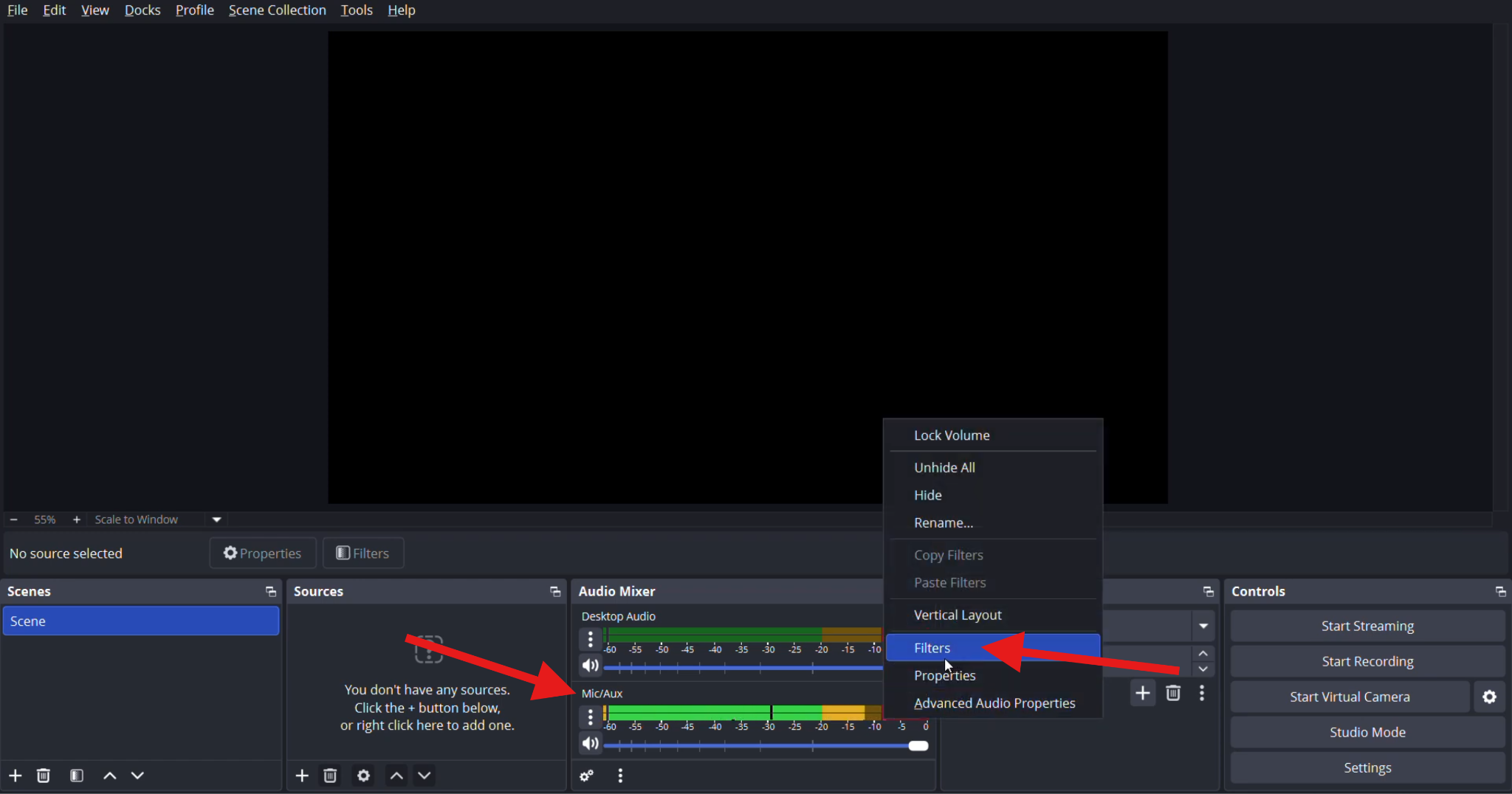 obs background noise removal with filters