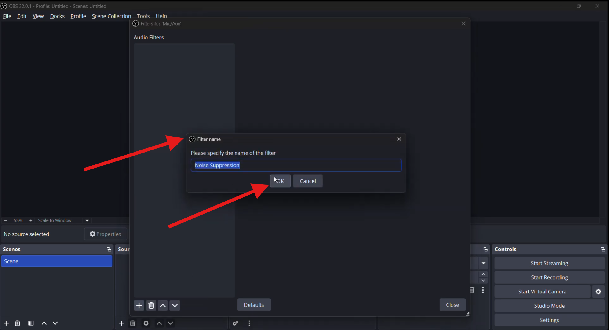 add name for noise removal filter
