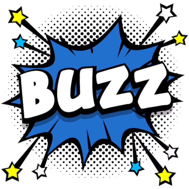comic book image with buzz word