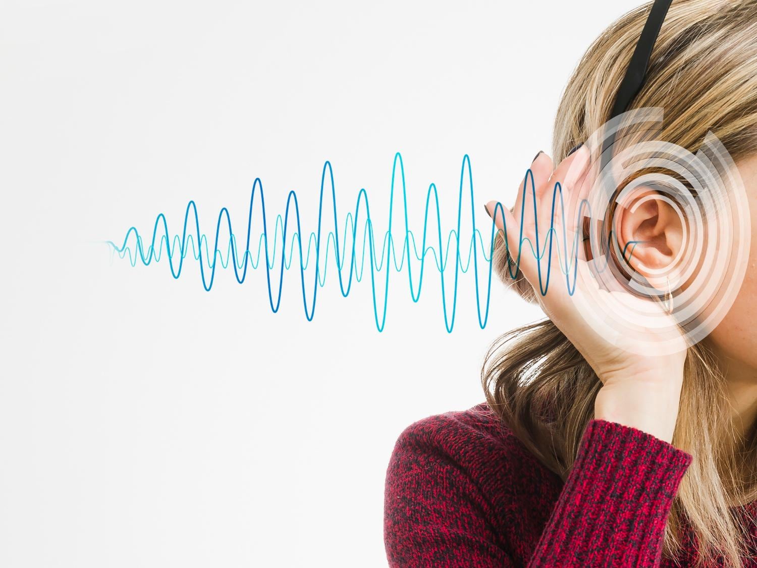 freepik image woman hearing echo sound