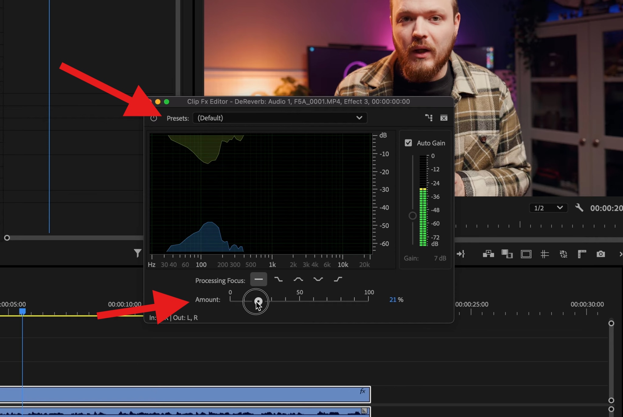 dareverb effect options in premiere pro