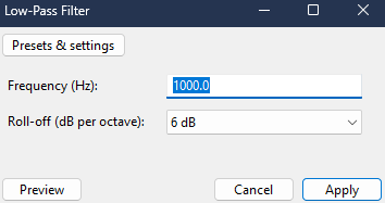 remove echo with low pass filter