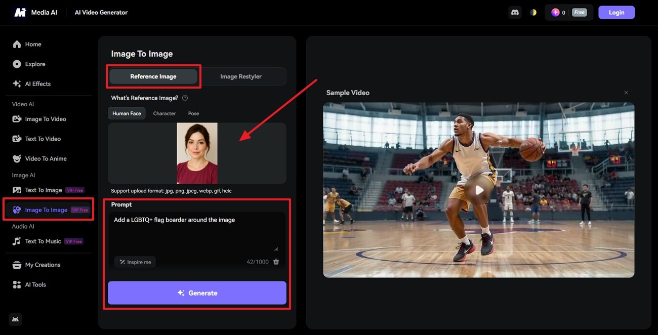 add prompt pfp maker media.io