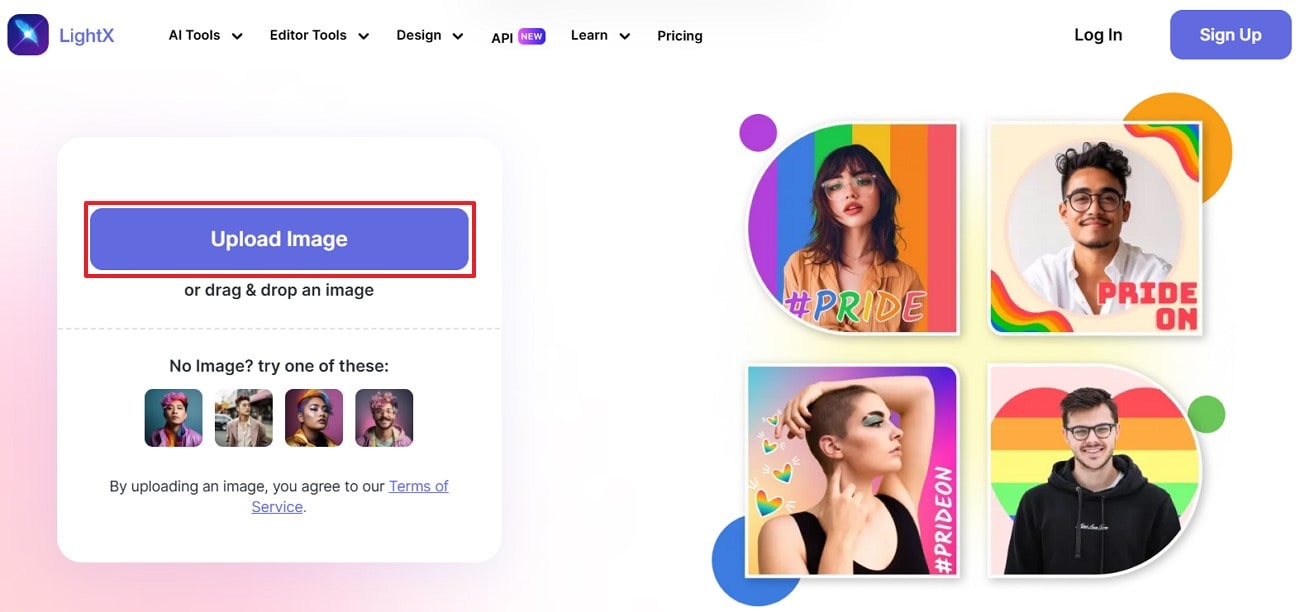 upload image lightx