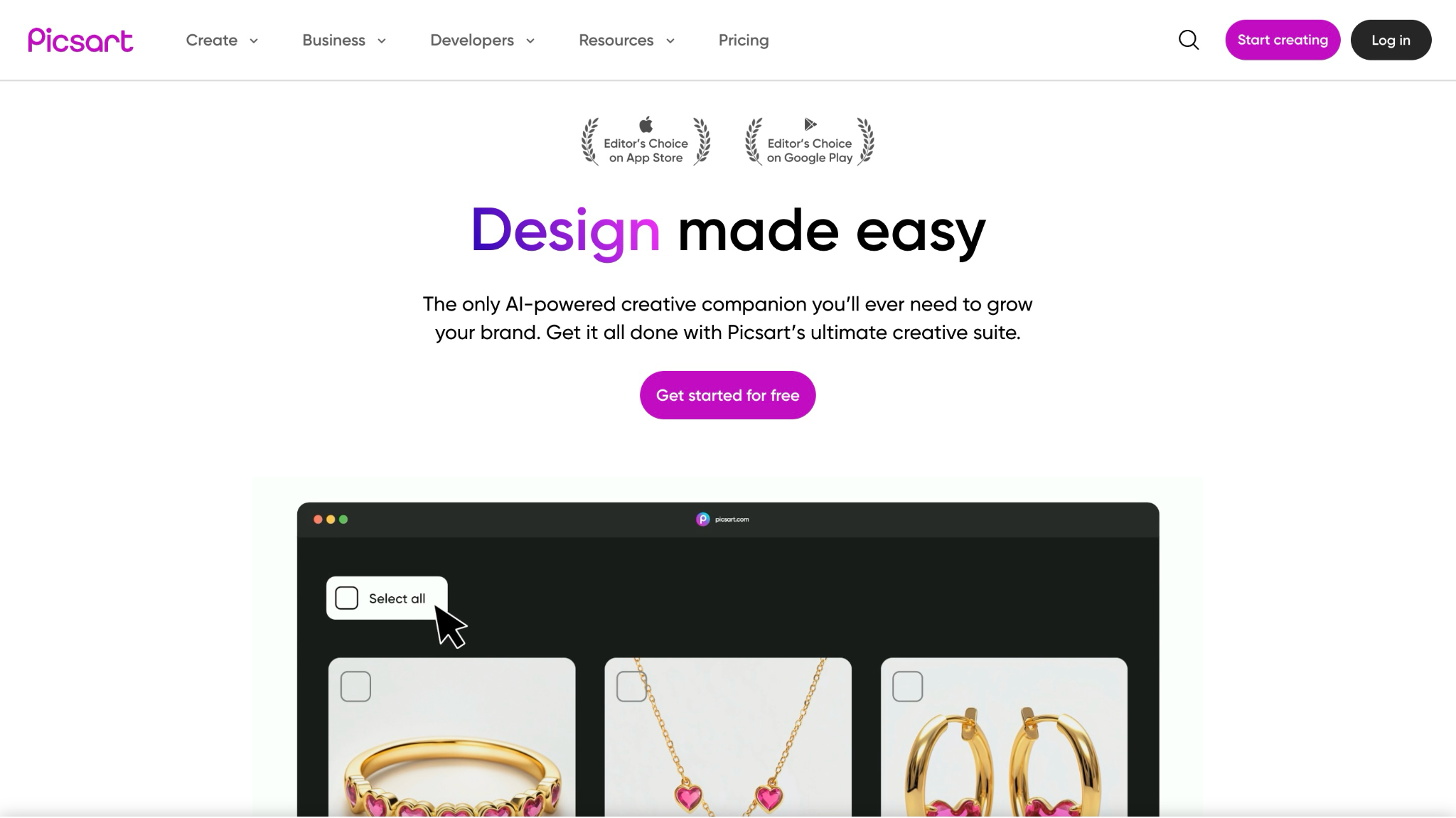 picsart homepage
