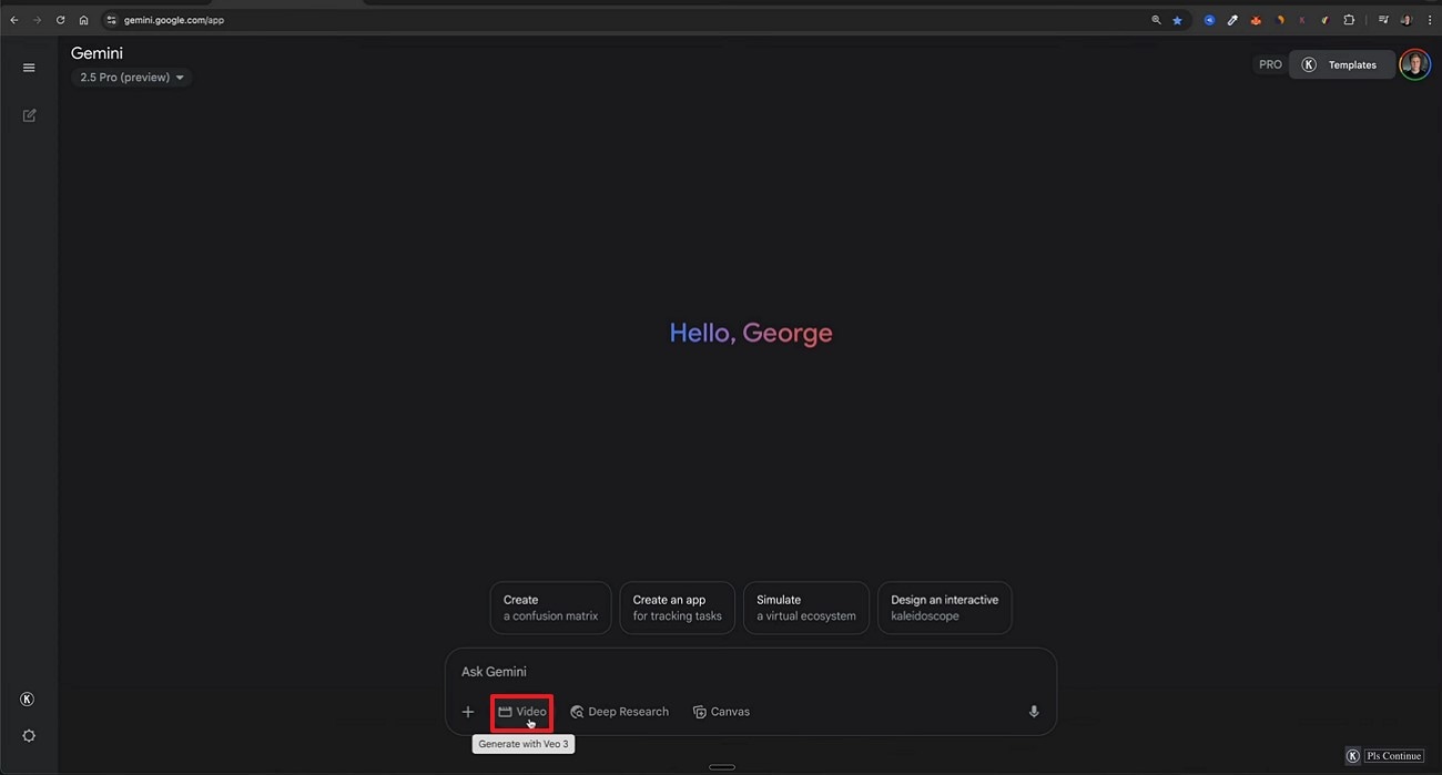 use video option gemini veo 3