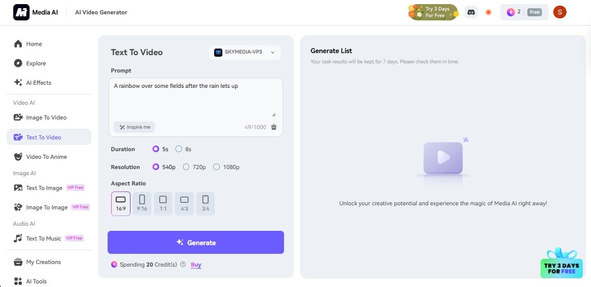 utilize mediaio text to video