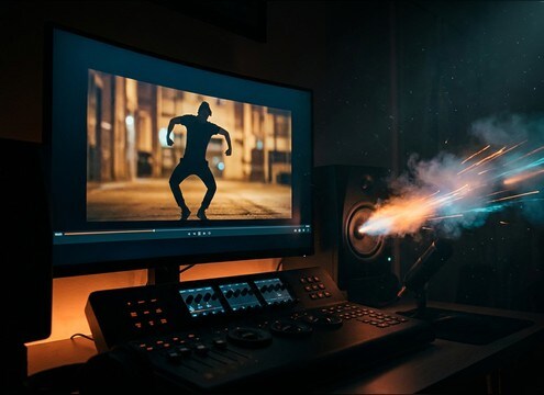 Comedy editor placing a short ahh reaction on a cut