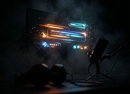 Chat overlay reaction using a short ahh sound