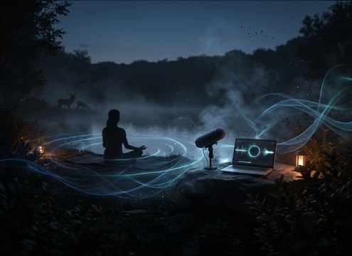 Forest ambience for meditation apps