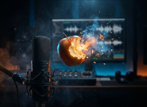 Editor syncing a crunchy bite to a food close-up