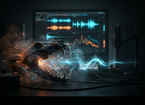 Creature bite sound design for a night attack scene