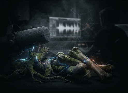 Looping chewing ambience for an off-screen creature