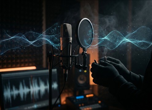 Close-mic bite texture for ASMR content