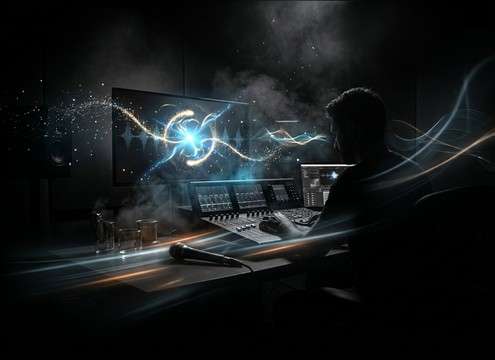 Magic particle burst synced to a chime sparkle