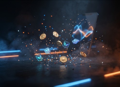 Light confetti sprinkle sound for a mobile game reward