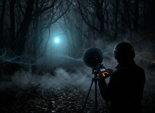 Distant crickets used for horror tension and silence contrast