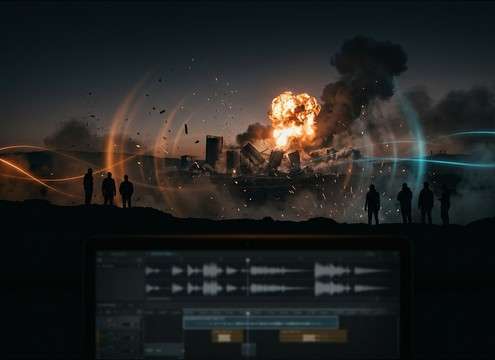 Disaster scene explosion sounds