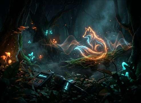 Animated fox character with playful fox sound effects