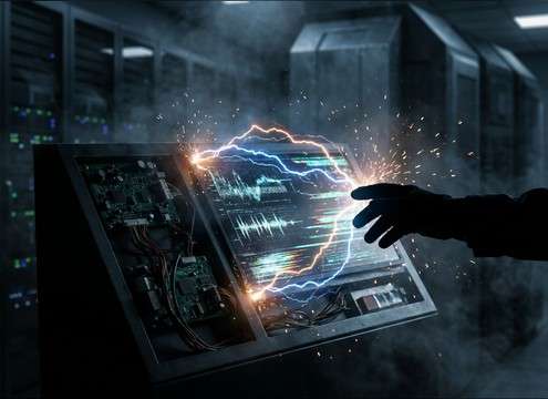 Sci-fi device malfunction glitch sound effect