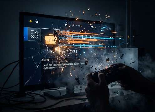 Glitch feedback sound for game menu denied action