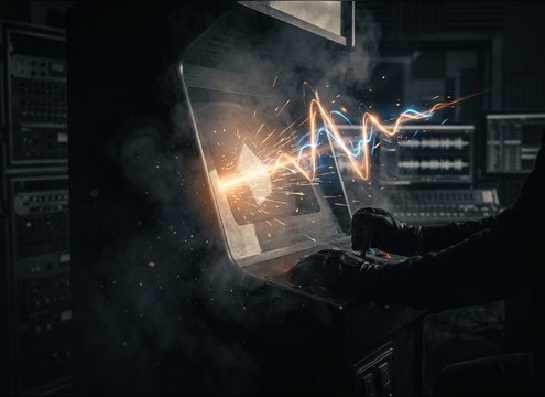 Arcade KO stinger sound effect preview waveform