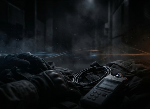 Stealth takedown sound effect close mic texture