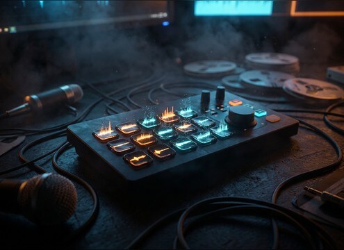 Soundboard interface with laugh reaction buttons