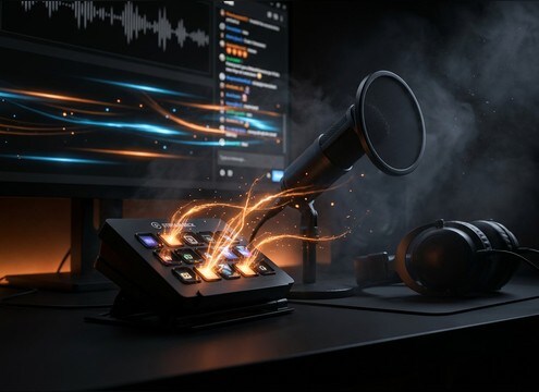 Streamer using a laughter soundboard button