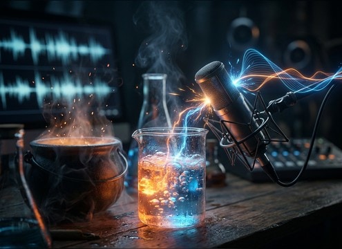 Potion bubbling and pop foley magic sound effect