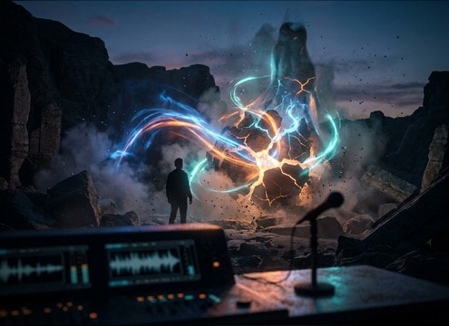Summoning rise and burst magic transformation sound