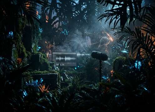 Fantasy garden ambience layered with peacock coos