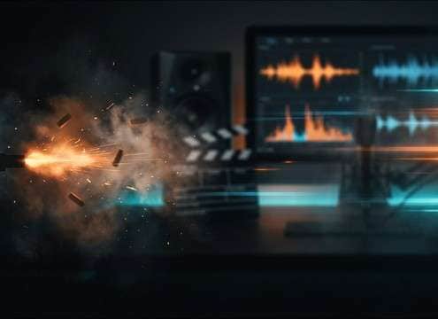 Pistol sound effects for action film edits