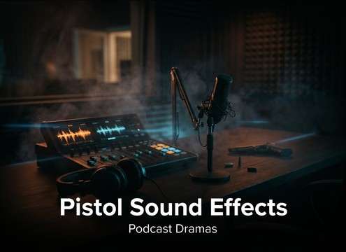 Pistol sounds for podcast drama