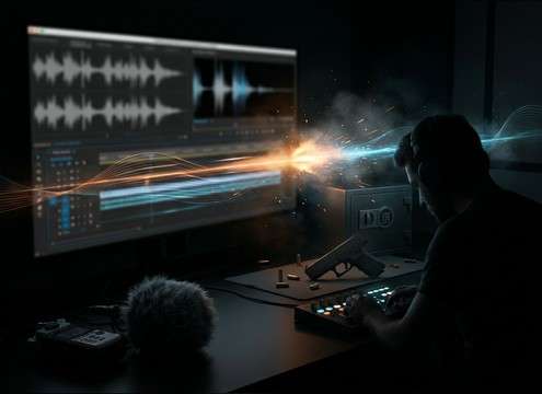 Pistol sounds for short videos
