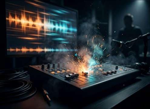 Comedy editor placing a pop sound on a reaction cut