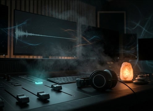 Meditation audio with spaced silent gaps
