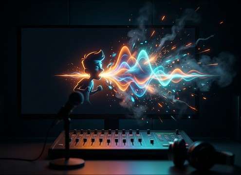 Cartoon character sneeze sound effect synced to animation