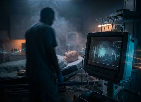 Clinical role-play video using realistic sneeze audio