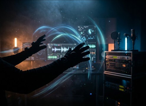 Spatial swipe sound for AR VR gestures