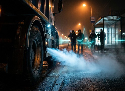 Air brake burst for vehicle stop moment