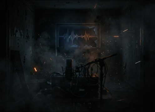 Dark ambience bed with subtle low-end rumble for tension