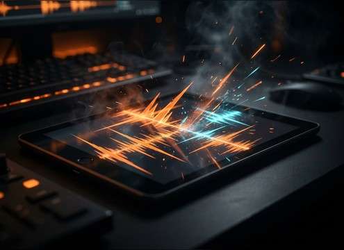 Mobile app screen with an error popup and a sharp beep sound