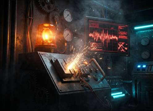 Escape room keypad with a wrong input buzzer sound