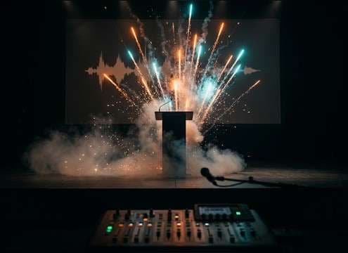 Applause stinger timed to an award reveal