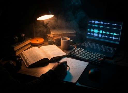 ASMR typing and page turn sounds for study desk scenes