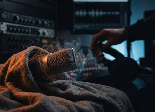 Whisper and cloth rustle ASMR sounds for intimate audio drama
