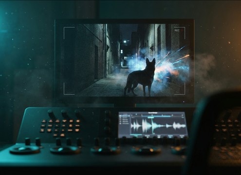 Guard dog bark sound effect for security camera footage
