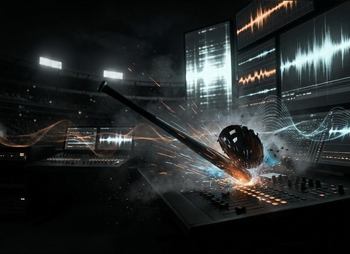Short baseball stinger sound used in scoreboard video