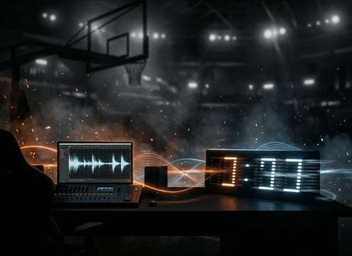 Shot clock buzzer sound effect for basketball UI timer
